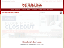 Tablet Screenshot of mattressplusga.com